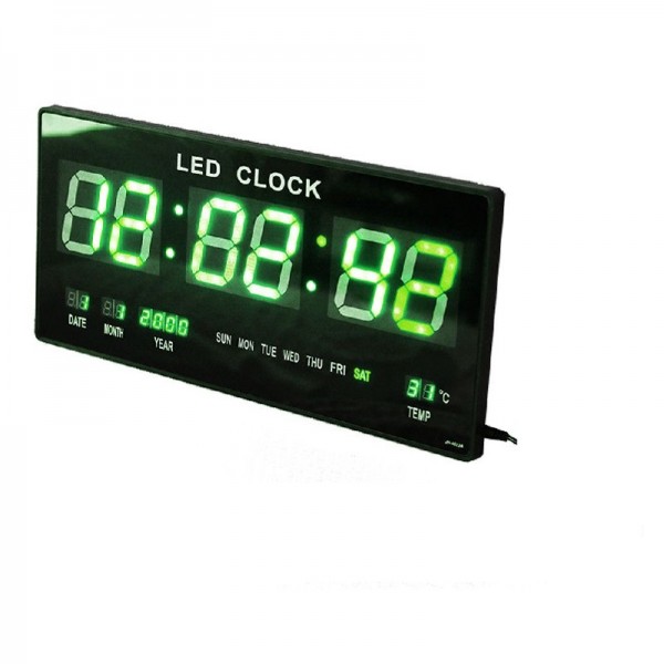 Ceas de perete cu afisaj verde